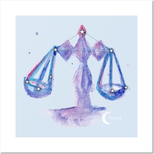 Libra Galaxy Watercolor Posters and Art